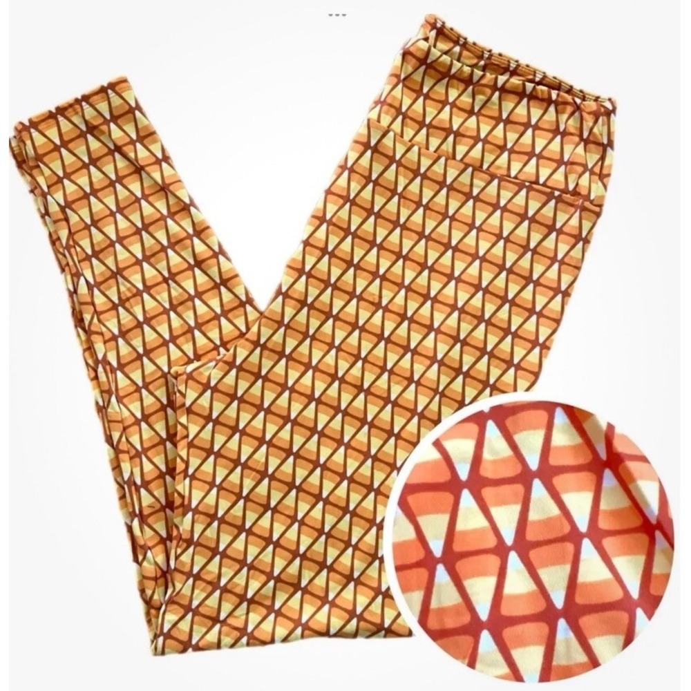 LuLaRoe Womens Leggings Size‎ TC Candy Corn Halloween Brown Wicked Cute NWT
